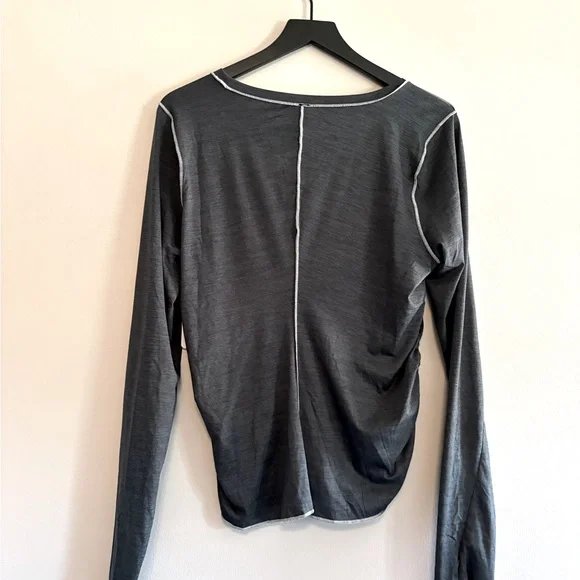 The Free People Movement Women’s Grey Right Or Run Long Sleeve Layer in XL NWT - Picture 6 of 10